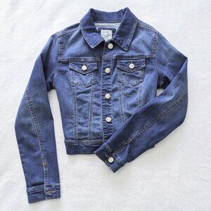 Wax Jean Cropped Denim Jacket, Size S